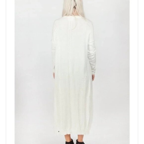 Free People One Teaspoon Sorrento Knit Long Cardigan Sweater Duster Maxi Cream - Picture 16 of 16